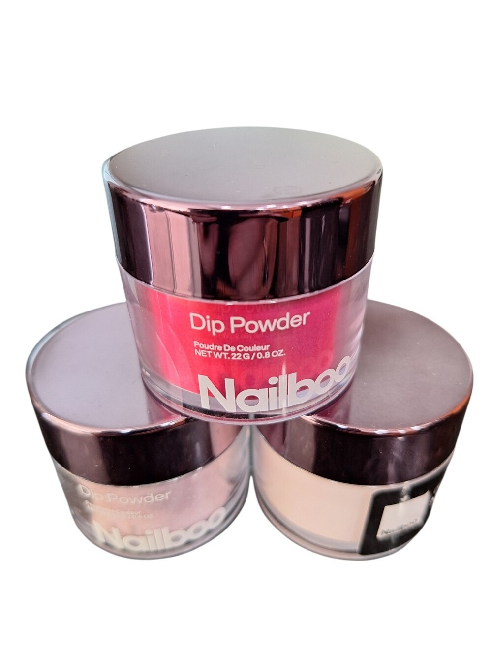 Nailboo Set of 3 Colors Nail Dip Powders Cocktail Hour Cherry Chills